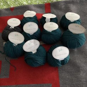 Lot of Online Vintage Lambswool 156 Yarn 100% Merino 9 Teal 50g 1 Eggplant 50g